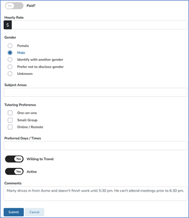 Add More Instructor Details