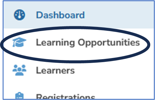 LOs in the Dashboard Menu