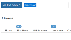 Learner Search Results