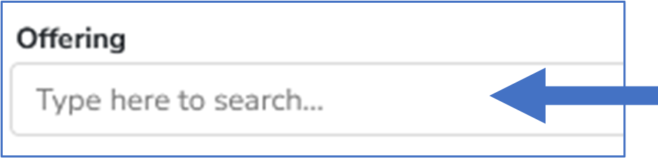 Timesheet Section: No Offering field