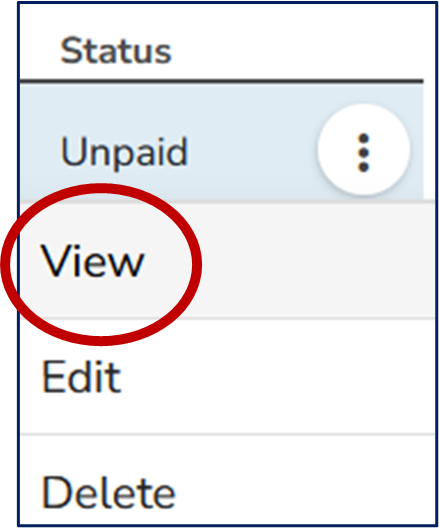 Transactions - View
