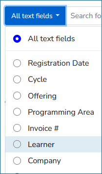 Select Learner from Dropdown