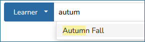 Learner Search - A Fall