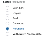 Status Refunded