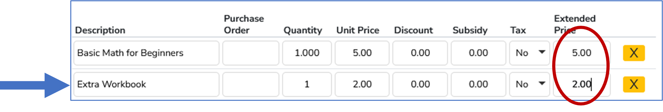 Line Item Details