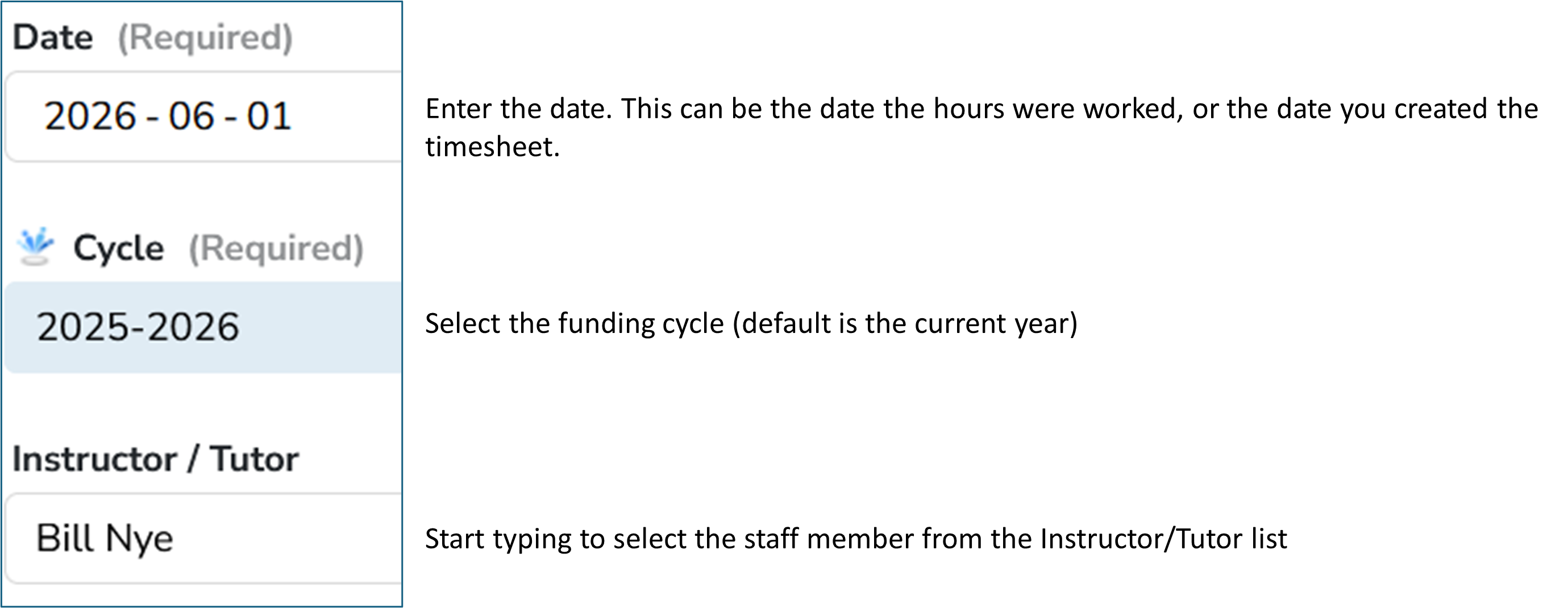 Timesheet: Staff Date Time REVISED