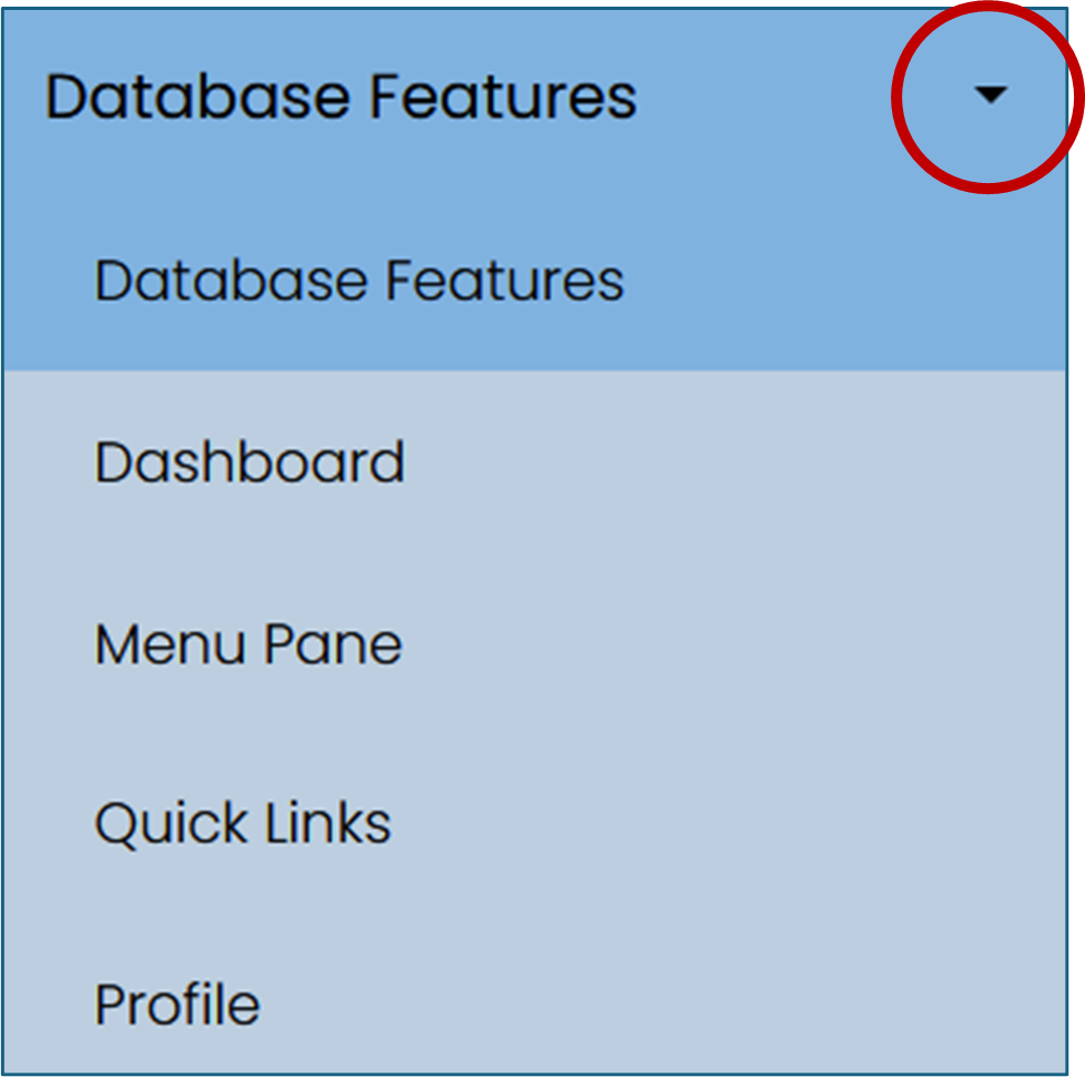 Guidebook Expandable Menu Sections