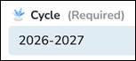 Image: Choose the current cycle year