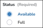Image: Change Status to Available